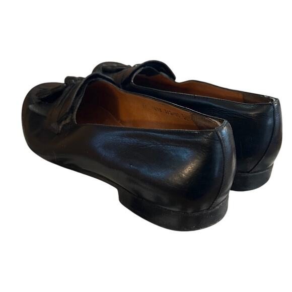 Men 10 Salvatore Ferragamo Studio Italy Kiltie Tassel Loafers Black Leather Shoe main image 7